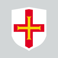 Fototapeta premium Guernsey Flag Shield Frame Shape