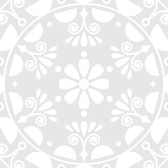 Background pattern with ethnic floral ornament