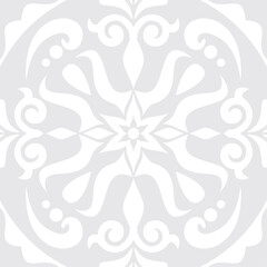 Background pattern with ethnic floral ornament