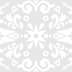 Background pattern with ethnic floral ornament