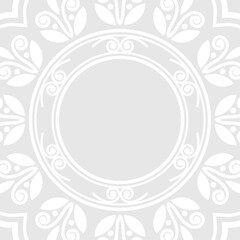 Background pattern with ethnic floral ornament