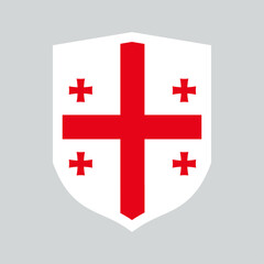 Georgia Flag Shield Shape Frame