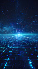 Futuristic digital grid background