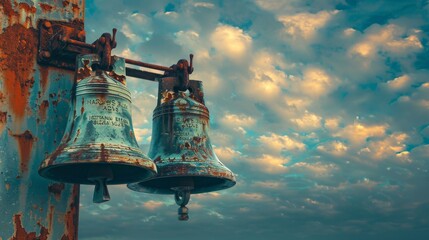 Background illustration of a bustling harbor, with ships and cranes against a vivid seascape, perfect for a maritime-themed event banner.