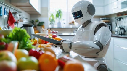 Humanoid Robots as Housekeeper Domestic Helper Doing Shores Housework 16:9