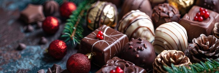 Christmas holiday chocolate candies