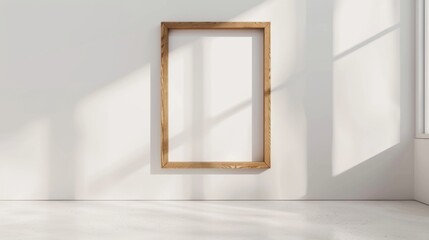 Frame on the wall mock up background illustration generated by ai