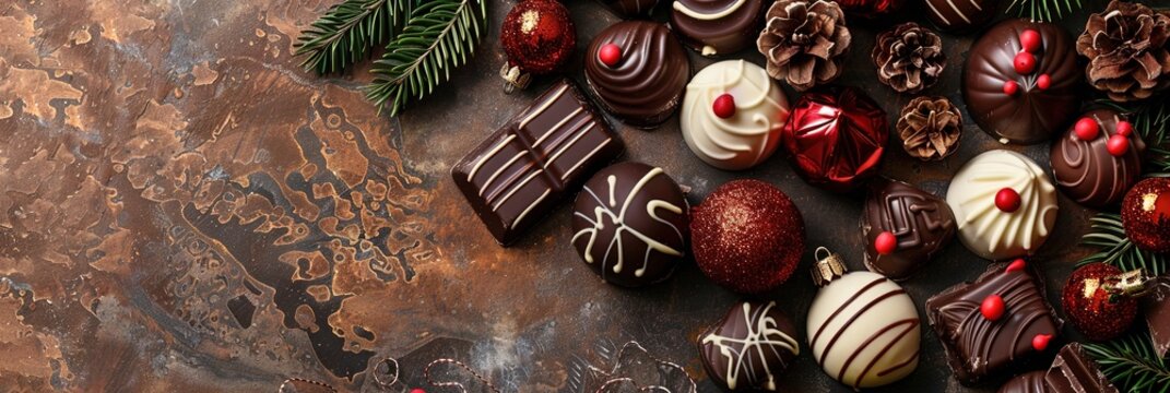 Christmas holiday chocolate candies