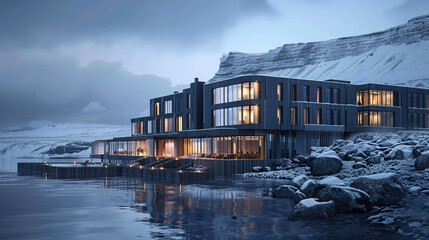 Fototapeta premium Houses on the river