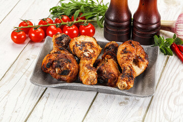 Hot and tasty chicken drumstick barbecue