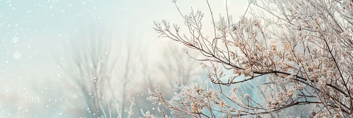 Snowy winter sunrise