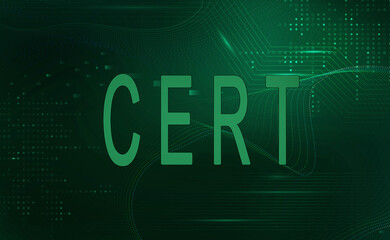 Illustration saying CERT. It stands for 