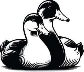 Duck goose silhouette vector png. Vector illustration duck png. transparent background