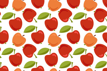 Red And Orange Apple Pattern