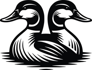 Duck goose silhouette vector png. Vector illustration duck png. transparent background