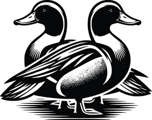 Duck goose silhouette vector png. Vector illustration duck png. transparent background