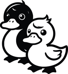 Duck goose silhouette vector png. Vector illustration duck png. transparent background