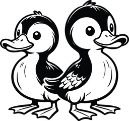 Duck goose silhouette vector png. Vector illustration duck png. transparent background