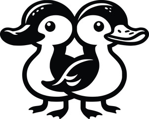 Duck goose silhouette vector png. Vector illustration duck png. transparent background