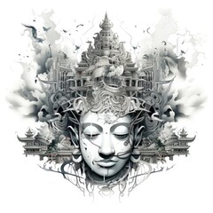 Fototapeta premium Thai Traditional Art - Ornate patterns and motifs Thailand