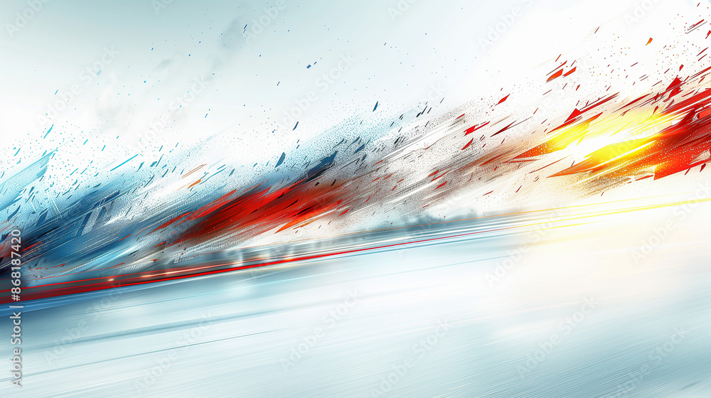 Poster dynamic abstract speed and motion composition