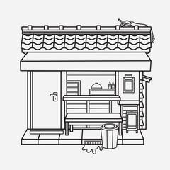 traditional stall good for coloring book, drawing book, kids education