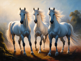 Obraz premium horse in the field