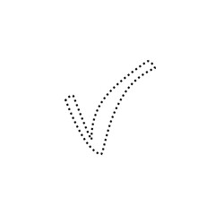 dotted line check mark