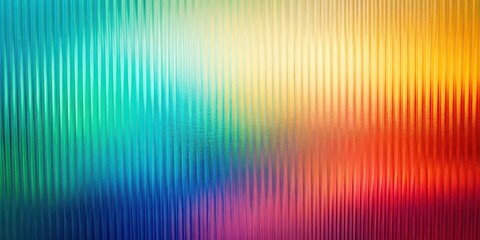 Colorful grainy gradient background with trendy ribbed glass effect texture, abstract, vibrant, colorful, gradient, texture