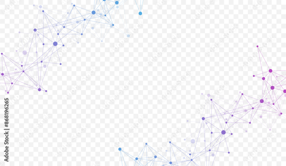 Aufkleber Connecting dots and lines. Abstract geometric plexus style background. Hand drawn vector art