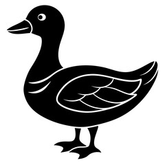 Beautiful duck silhouette vector illustration.