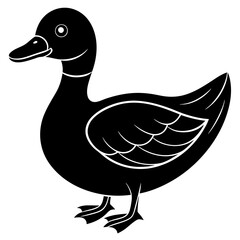 Beautiful duck silhouette vector illustration.