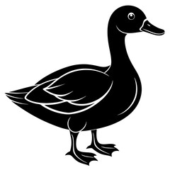 Beautiful duck silhouette vector illustration.
