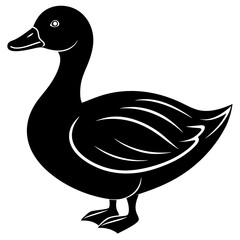 Beautiful duck silhouette vector illustration.
