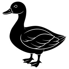 Beautiful duck silhouette vector illustration.