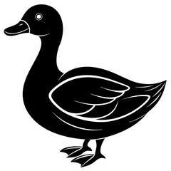 Beautiful duck silhouette vector illustration.