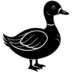 Beautiful duck silhouette vector illustration.