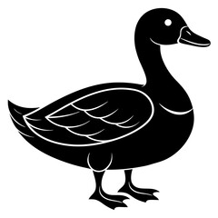 Beautiful duck silhouette vector illustration.