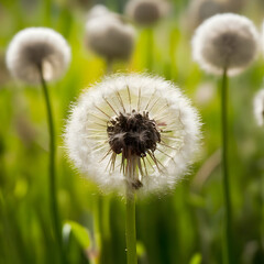 dandelion in the grass