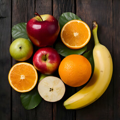 Colorful vegetables and fruits vegan food in rainbow colors