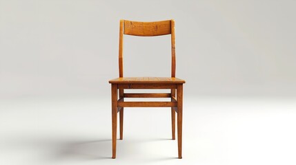 Wooden Chair on White Background 8K Transparent

