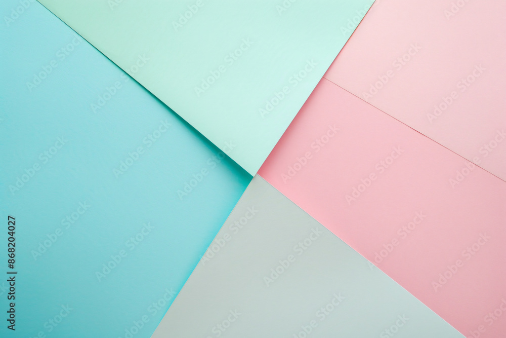 Aufkleber soft pastel background with pink, blue, and green gradient featuring a triangular paper shape for co
