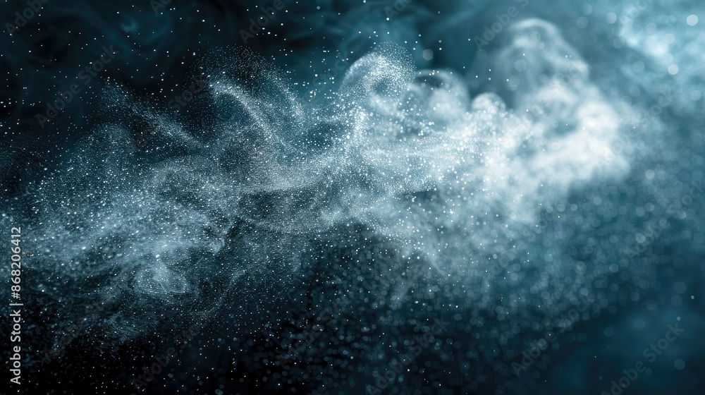 Wall mural realistic water spray effect from an atomizer, captured with a transparent background