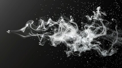 Realistic water spray effect from an atomizer, captured with a transparent background