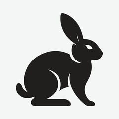 Obraz premium Elegant Rabbit Silhouette Icon - Perfect for Design Projects