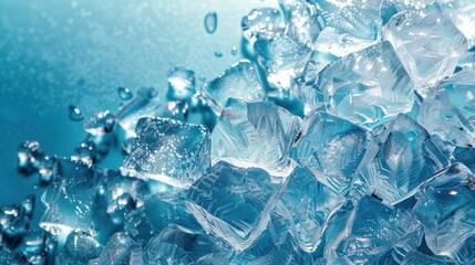 Blue Icy Abstract Texture