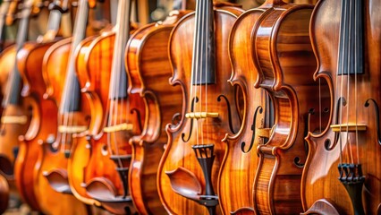 Elegant background of violins in a symphony orchestra, music, strings, classical, instrument, orchestra, elegant, performance
