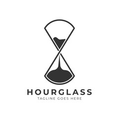 hourglass logo vector illustration design