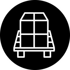 Pallet Vector Line White Circle Black