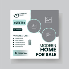Modern Real state Home rent social media post Sale or carousel design template